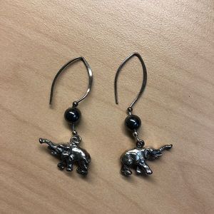 Silver Elephant 🐘 Earrings